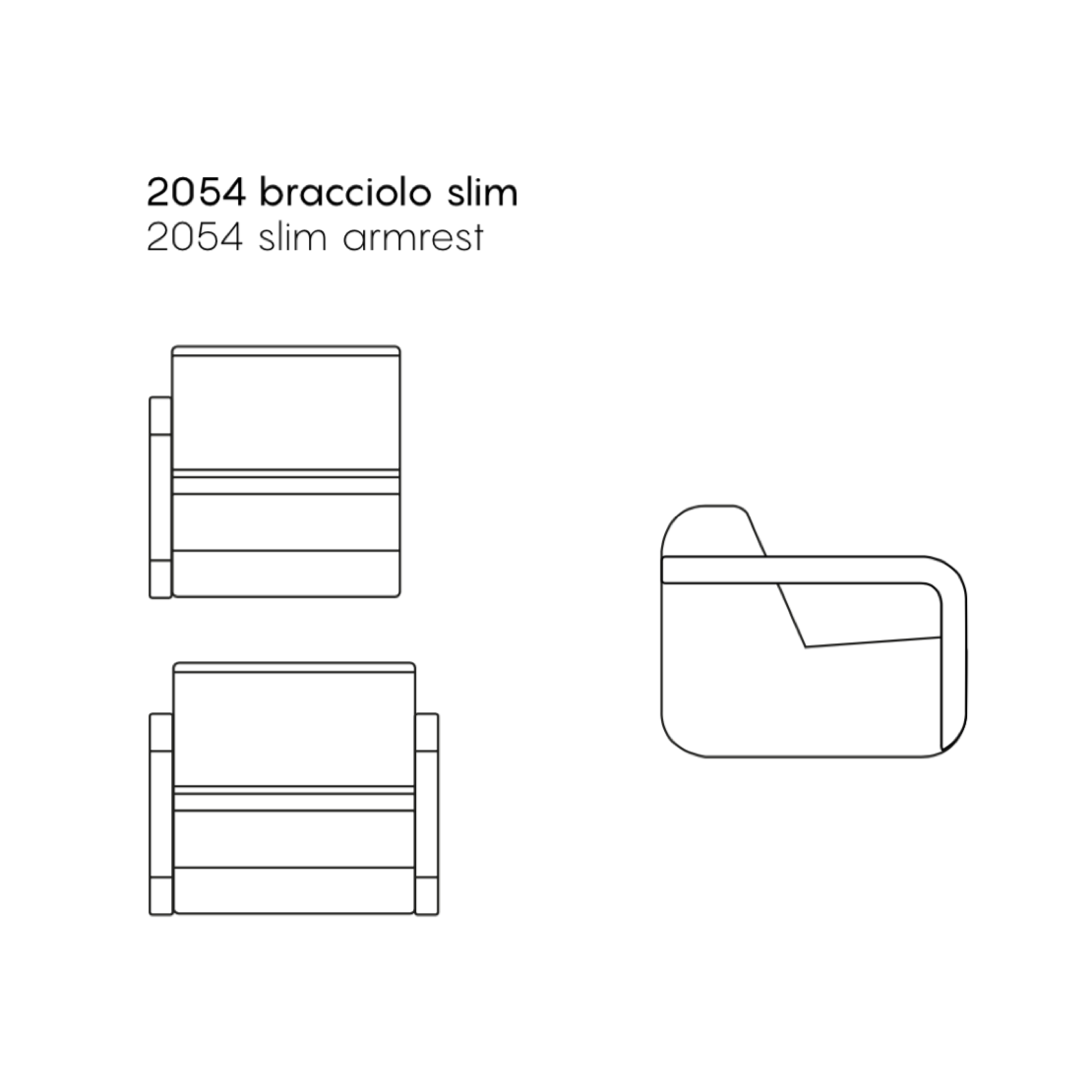 2054 MONOBLOCK Armchair with Slim armrest MYYOUR